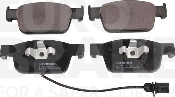 Eurobrake 55022247124 - Kit pastiglie freno, Freno a disco autozon.pro