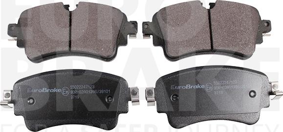 Eurobrake 55022247123 - Kit pastiglie freno, Freno a disco autozon.pro