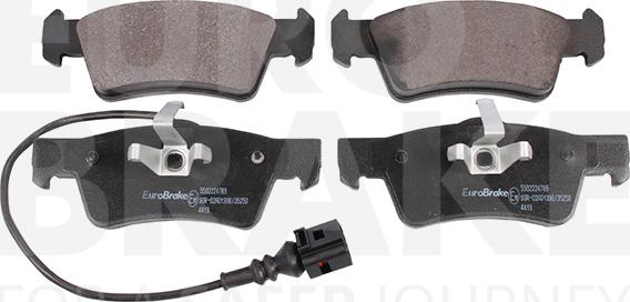 Eurobrake 5502224789 - Kit pastiglie freno, Freno a disco autozon.pro