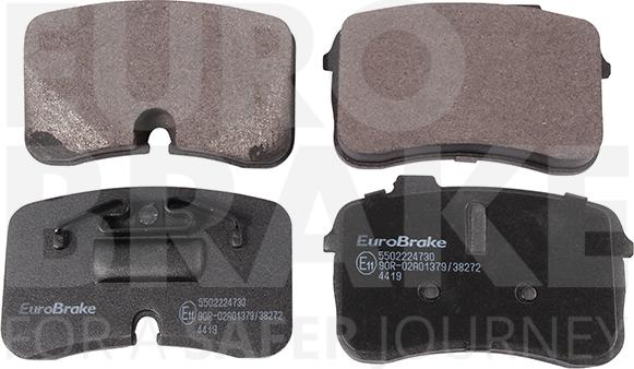 Eurobrake 5502224730 - Kit pastiglie freno, Freno a disco autozon.pro