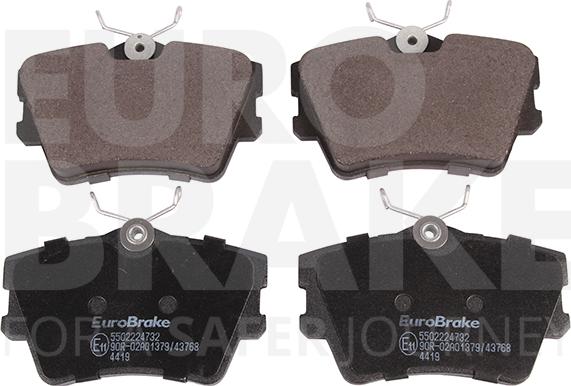 Eurobrake 5502224732 - Kit pastiglie freno, Freno a disco autozon.pro