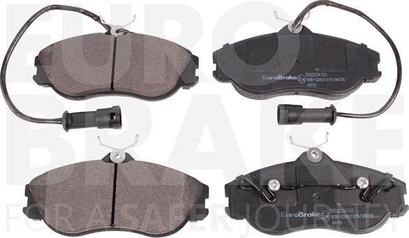 Eurobrake 5502224722 - Kit pastiglie freno, Freno a disco autozon.pro