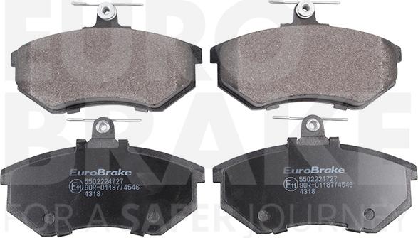 Eurobrake 5502224727 - Kit pastiglie freno, Freno a disco autozon.pro