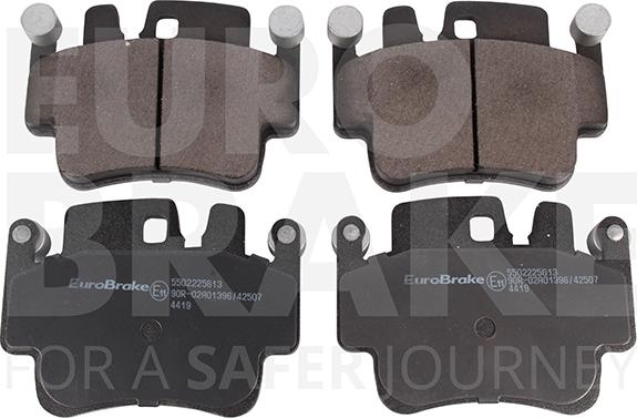 Eurobrake 5502225613 - Kit pastiglie freno, Freno a disco autozon.pro