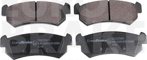 Eurobrake 5502225009 - Kit pastiglie freno, Freno a disco autozon.pro