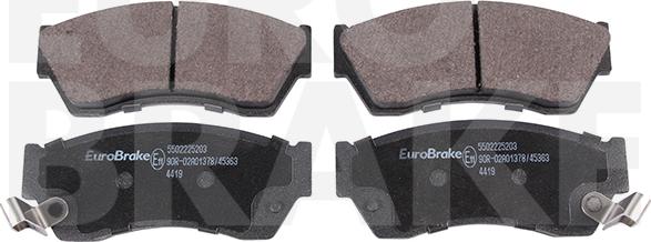 Eurobrake 5502225203 - Kit pastiglie freno, Freno a disco autozon.pro