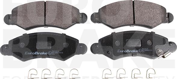 Eurobrake 5502225216 - Kit pastiglie freno, Freno a disco autozon.pro