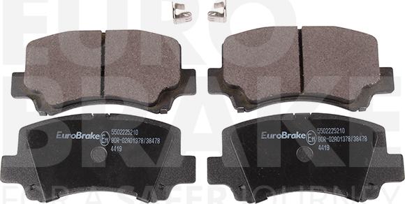 Eurobrake 5502225210 - Kit pastiglie freno, Freno a disco autozon.pro