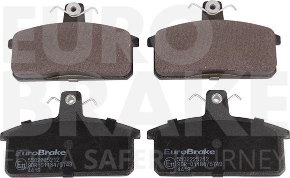 Eurobrake 5502225212 - Kit pastiglie freno, Freno a disco autozon.pro