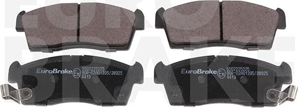 Eurobrake 5502225225 - Kit pastiglie freno, Freno a disco autozon.pro