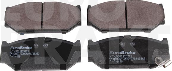 Eurobrake 5502225223 - Kit pastiglie freno, Freno a disco autozon.pro