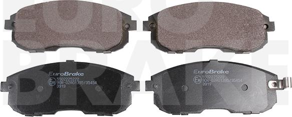 Eurobrake 5502225222 - Kit pastiglie freno, Freno a disco autozon.pro