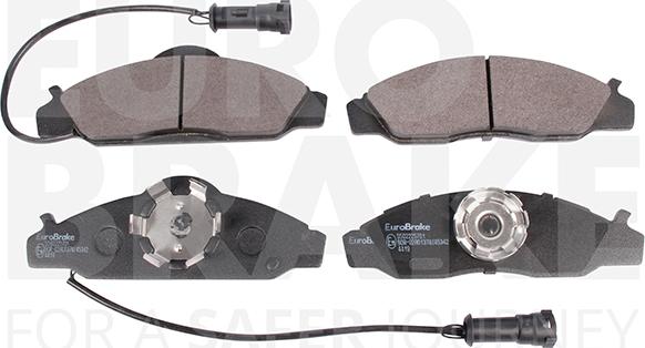 Eurobrake 5502225701 - Kit pastiglie freno, Freno a disco autozon.pro