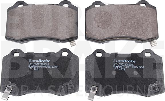 Eurobrake 55022266002 - Kit pastiglie freno, Freno a disco autozon.pro