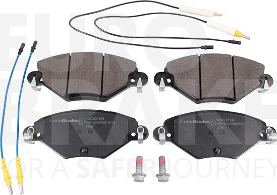 Eurobrake 5502221944 - Kit pastiglie freno, Freno a disco autozon.pro