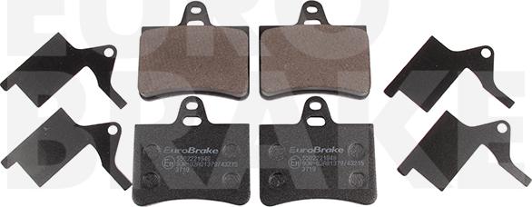 Eurobrake 5502221946 - Kit pastiglie freno, Freno a disco autozon.pro