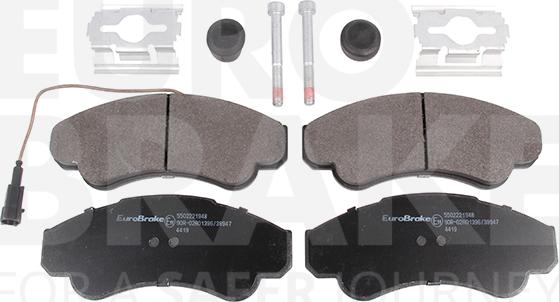 Eurobrake 5502221948 - Kit pastiglie freno, Freno a disco autozon.pro