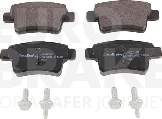 Eurobrake 5502221957 - Kit pastiglie freno, Freno a disco autozon.pro