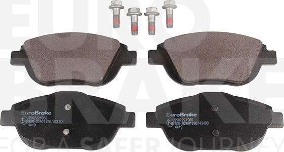 Eurobrake 5502221966 - Kit pastiglie freno, Freno a disco autozon.pro