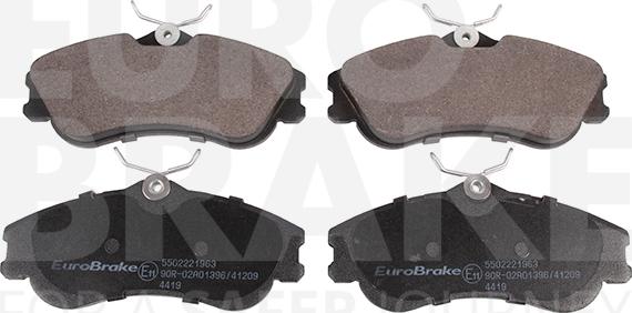 Eurobrake 5502221963 - Kit pastiglie freno, Freno a disco autozon.pro