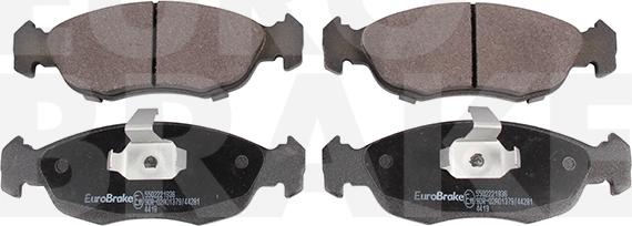 Eurobrake 5502221936 - Kit pastiglie freno, Freno a disco autozon.pro