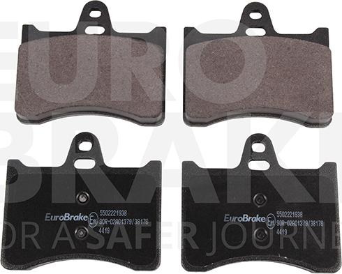 Eurobrake 5502221938 - Kit pastiglie freno, Freno a disco autozon.pro