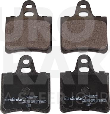 Eurobrake 5502221932 - Kit pastiglie freno, Freno a disco autozon.pro