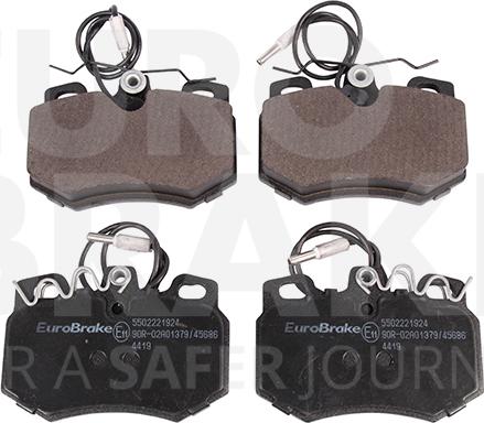 Eurobrake 5502221924 - Kit pastiglie freno, Freno a disco autozon.pro