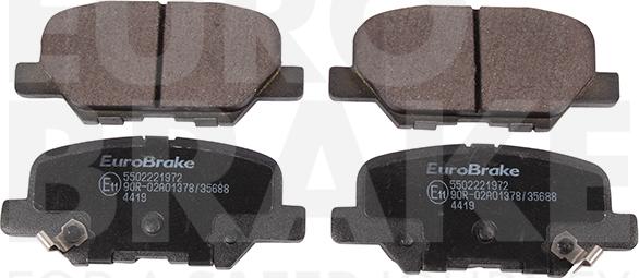 Eurobrake 5502221972 - Kit pastiglie freno, Freno a disco autozon.pro