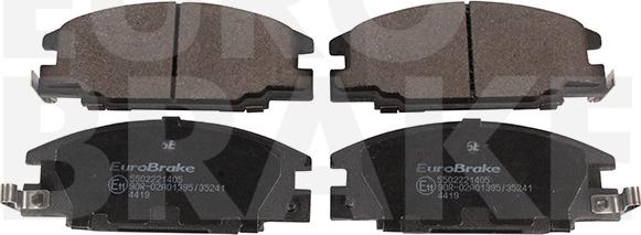 Eurobrake 5502221405 - Kit pastiglie freno, Freno a disco autozon.pro