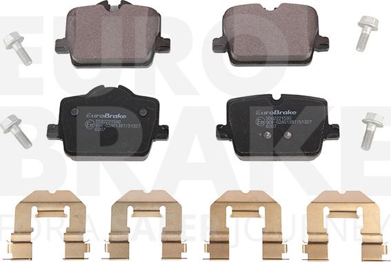 Eurobrake 5502221590 - Kit pastiglie freno, Freno a disco autozon.pro