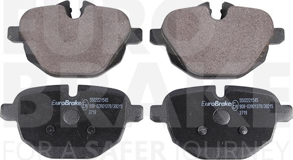 Eurobrake 5502221545 - Kit pastiglie freno, Freno a disco autozon.pro