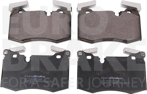 Eurobrake 5502221569 - Kit pastiglie freno, Freno a disco autozon.pro