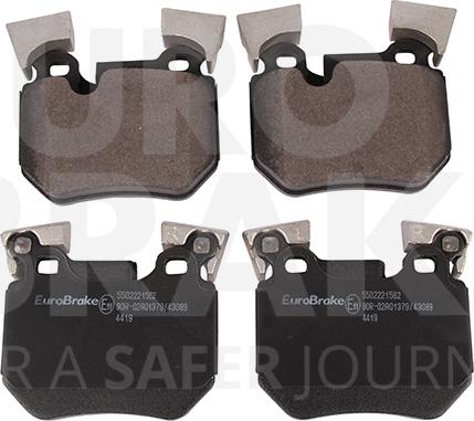 Eurobrake 5502221562 - Kit pastiglie freno, Freno a disco autozon.pro