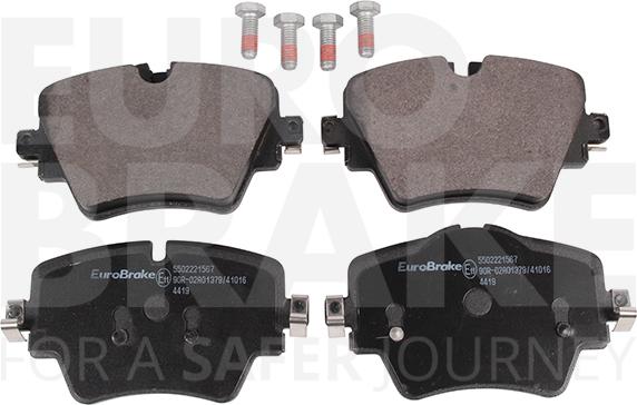 Eurobrake 5502221567 - Kit pastiglie freno, Freno a disco autozon.pro