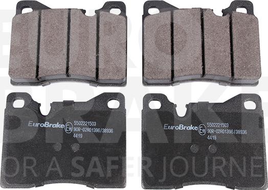 Eurobrake 5502221503 - Kit pastiglie freno, Freno a disco autozon.pro