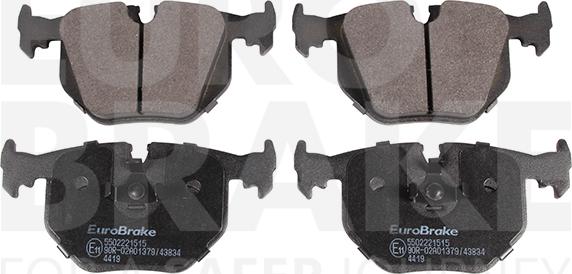 Eurobrake 5502221515 - Kit pastiglie freno, Freno a disco autozon.pro