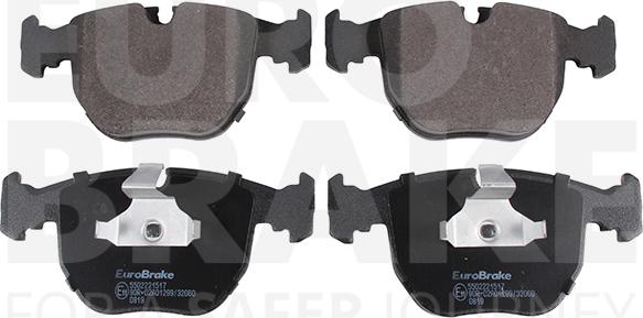 Eurobrake 5502221517 - Kit pastiglie freno, Freno a disco autozon.pro