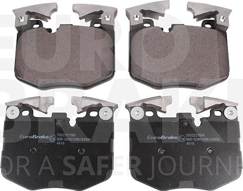 Eurobrake 5502221584 - Kit pastiglie freno, Freno a disco autozon.pro