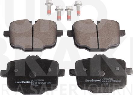 Eurobrake 5502221585 - Kit pastiglie freno, Freno a disco autozon.pro