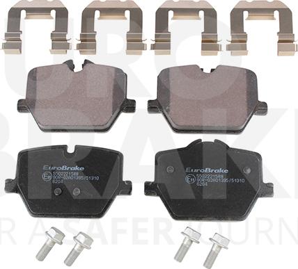 Eurobrake 5502221588 - Kit pastiglie freno, Freno a disco autozon.pro