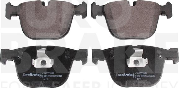 Eurobrake 5502221536 - Kit pastiglie freno, Freno a disco autozon.pro