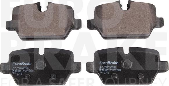 Eurobrake 5502221530 - Kit pastiglie freno, Freno a disco autozon.pro