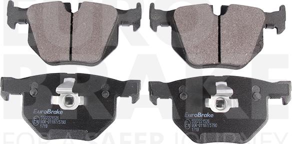 Eurobrake 5502221526 - Kit pastiglie freno, Freno a disco autozon.pro