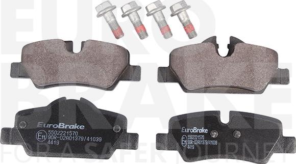 Eurobrake 5502221570 - Kit pastiglie freno, Freno a disco autozon.pro