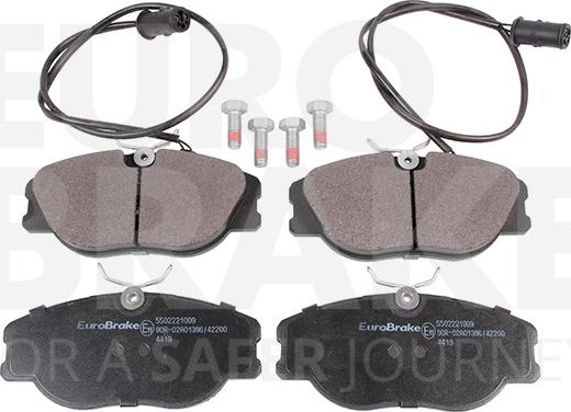 Eurobrake 5502221009 - Kit pastiglie freno, Freno a disco autozon.pro