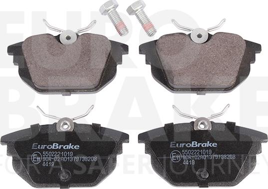 Eurobrake 5502221019 - Kit pastiglie freno, Freno a disco autozon.pro