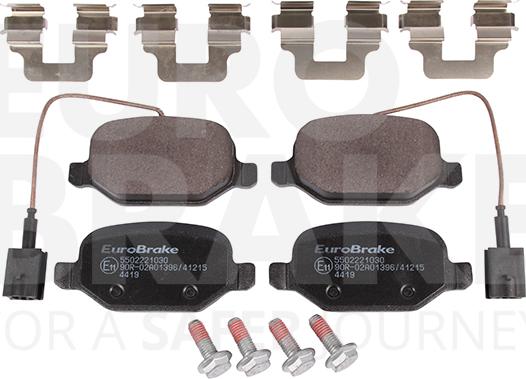 Eurobrake 5502221030 - Kit pastiglie freno, Freno a disco autozon.pro