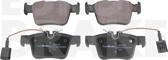 Eurobrake 5502221037 - Kit pastiglie freno, Freno a disco autozon.pro