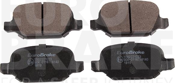 Eurobrake 5502221023 - Kit pastiglie freno, Freno a disco autozon.pro